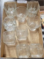 FLAT OF APPROX 9 CROWN ROYAL ADVERTISING GLASSES