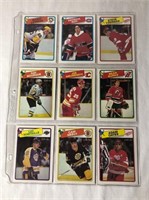 9 -1988-89 OPC Hockey Cards With Star Players