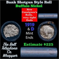 Buffalo Nickel Shotgun Roll in Old Bank Style 'Bel