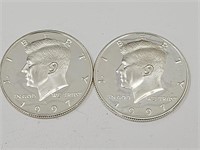 2- 1997 S Kennedy Proof Silver Half Dollars