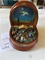 Miniature nativity scene music box