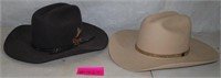 2 SIZE 6-7/8 WOOL COWBOY HATS