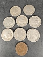 Buffalo Nickels & Indian Head Penny