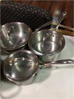 group of pots & pans with lids