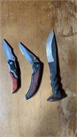 3 Pocket Knives-NRA, Frost Cutlery and Homemade