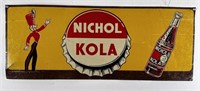 1930s Nichol Kola Bottlecap Tin Sign