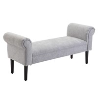 $120 Homcom upholstered gray ottoman bench