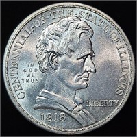 1918 Illinois Lincoln Commemorative Half Dollar -