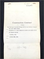 1926 RR Construct. Contract CCC&StL RR & Lumber Co