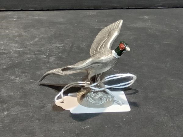 Signed miniature Pewter Lanz Pheasant