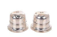 PAIR OF SILVER BIRKS RING BOXES
