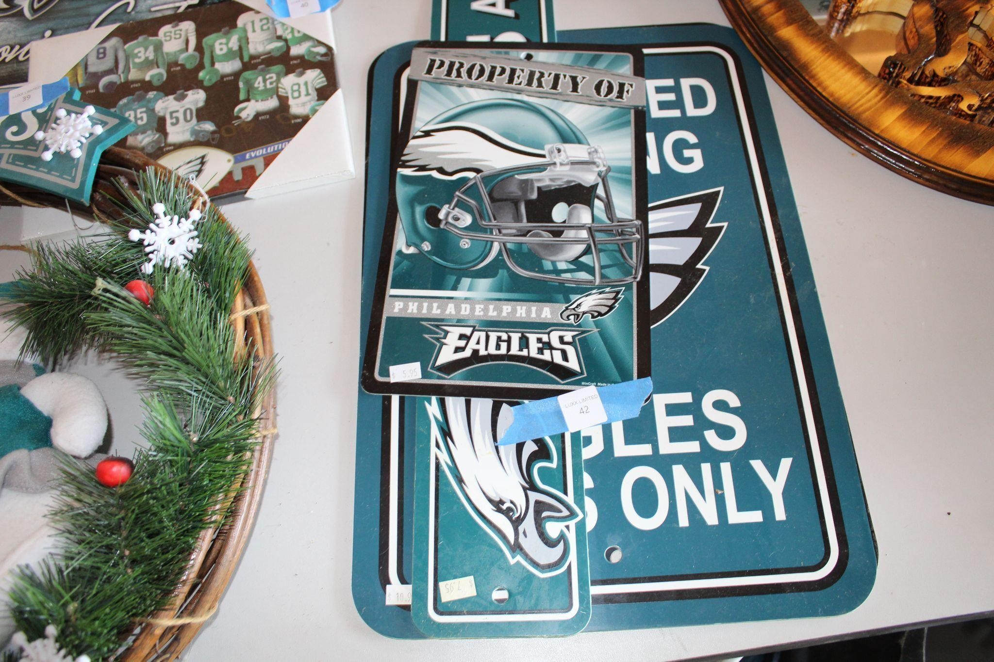 Lot of 3 Eagles signs