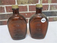 2 Vintage Brown Bottles