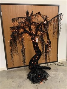 Halloween Lighted Black Swamp Tree