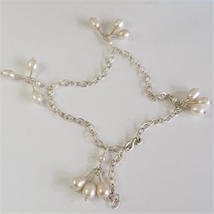 $300 Silver Freshwater Pearl Bracelet