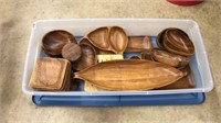 COLL OF WOOD BOWLS & ETC