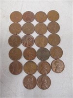 Lot of 22 Wheat Pennies Cents