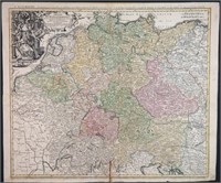 4 Maps: Central Europe. Homann, Thomson , de Witt.