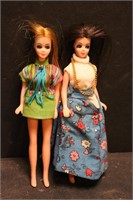 Two Vintage 1970 Fashion Dolls