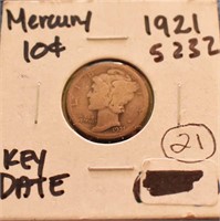 1921 MERCURY DIME