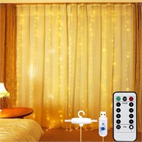 NEW 10x10FT 300 LED Curtain Lights w/Remote