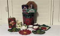 COLLECTIBLE TINS, CANDLE HOLDERS, AND HOLLIDAY PLA