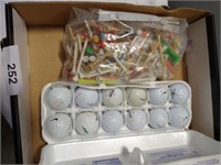 (12) Golf Balls & Golf Tees