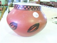 Glazed Pottery Vase 5 " Tall