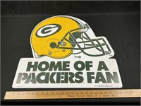 Green Bay Packer plastic fan display