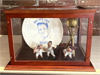 Babe Ruth Collector Plate, Figures, and Brass