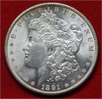 1891 Morgan Silver Dollar