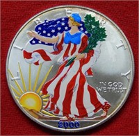 2000 American Eagle Colorized 1 Ounce Silver