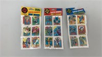 1982 Puffy Stickers-Superman, Batman, Robin,