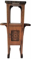 ANTIQUE ARTS AND CRAFTS OAK SMOKE STAND