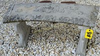 Concrete Garden Bench Seat 40" Wide. Left Of