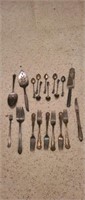 20 pieces Assorted vintage silver plated and