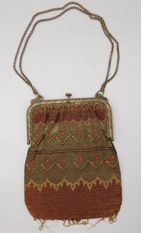 French Victorian Micro Beaded Handbag
