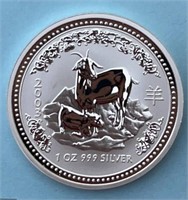 2003 Australia Year of the Goat Silver Dollar