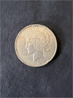 Peace 1922 D 90% Silver Dollar