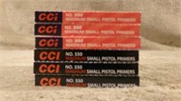 6 CCI Magnum Small Pistol Primers #550