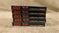 5 Boxes CCI Lg Rifle Primers#250