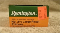 Remington # 2 1/2 Lg Pistol Pimers