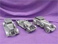 3 Danbury Mint Cars Ea. Each x 3