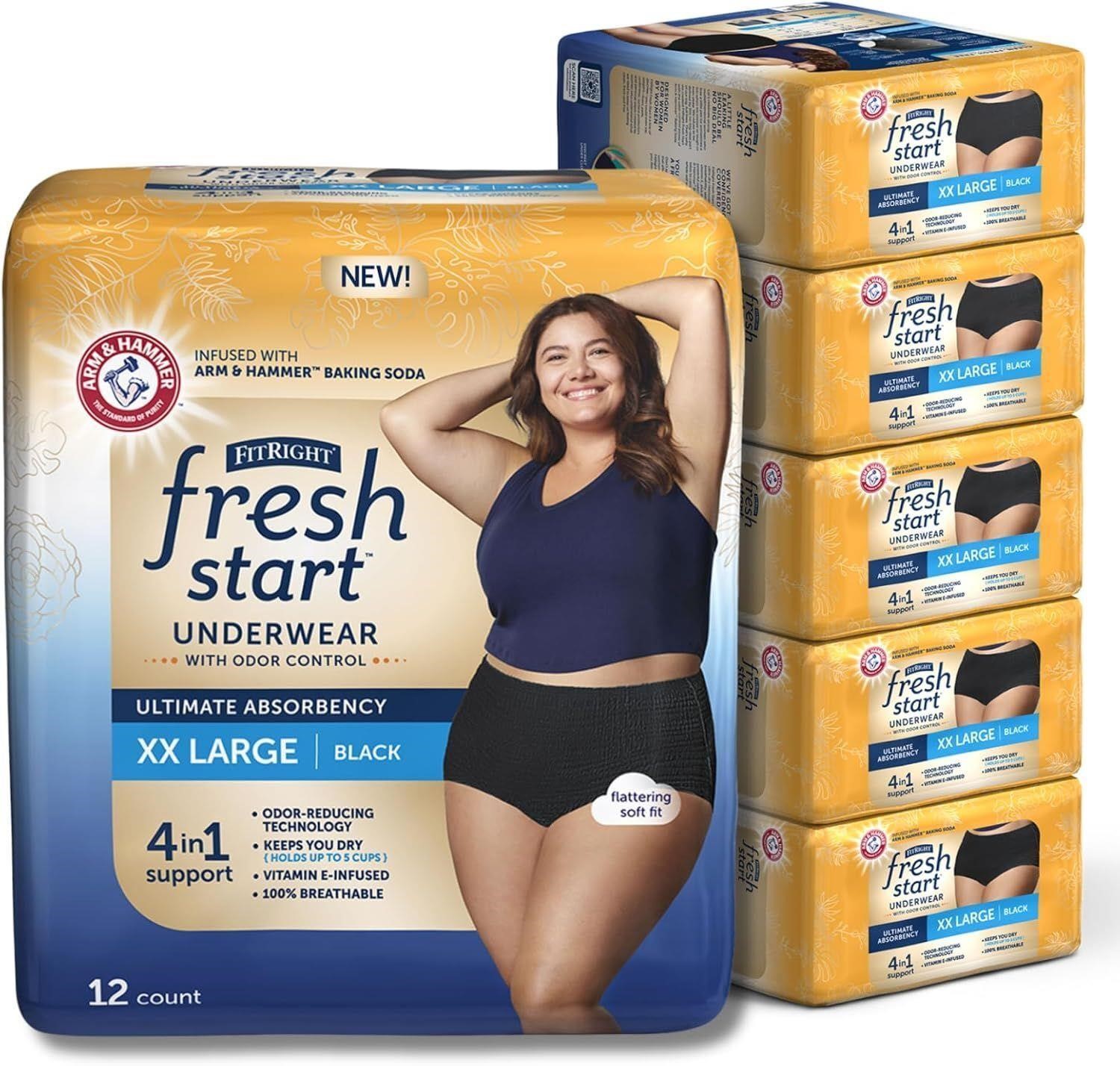 48ct FitRight Fresh Start Underwear XXL