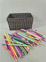 Colored Pencils & Storage Basket
