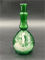 Mary Gregory Glass light green decanter