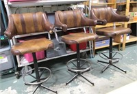 1970's Bar Stools Set of 3 Or Kitchen Stools