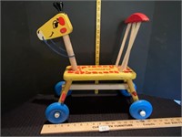 Playskool 1966 Wooden Giraffe Push Toy