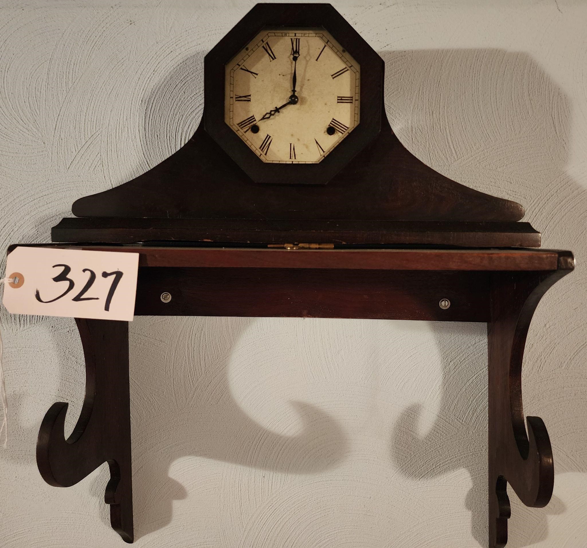 Antique Mantle Clock, Clock Shelf, Untested