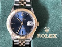 Rolex Datejust Watch w/ Blue Dial